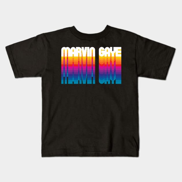 Retro Marvin Proud Name Personalized Gift Rainbow Style Kids T-Shirt by Time Travel Style